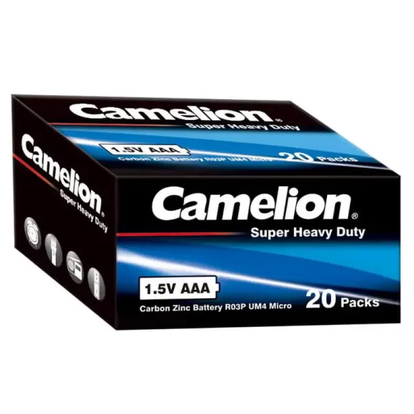 Box of Camelion AAA super heavy duty batteries (pack of 40)