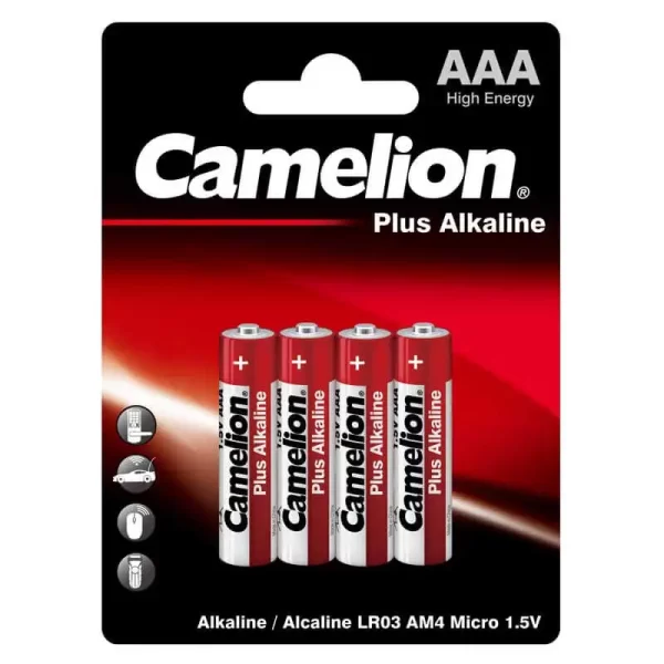 Camelion plus alkaline batteries - AAA4 (pack of 4)