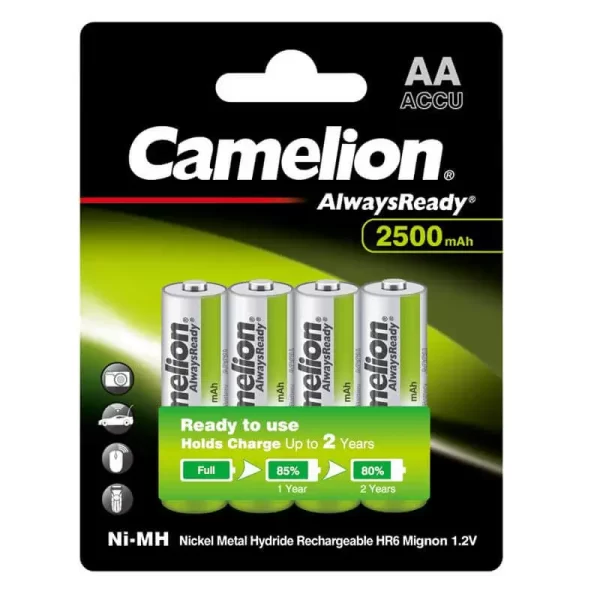 pack of Camelion AA4 Always ready 2500 mah battery